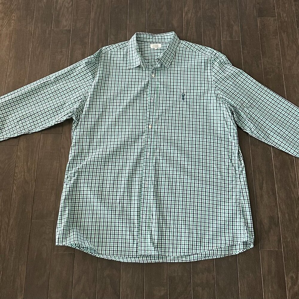 Green, White & Blue XXL Check Next Shirt  100% Cotton - Picture 3 of 10